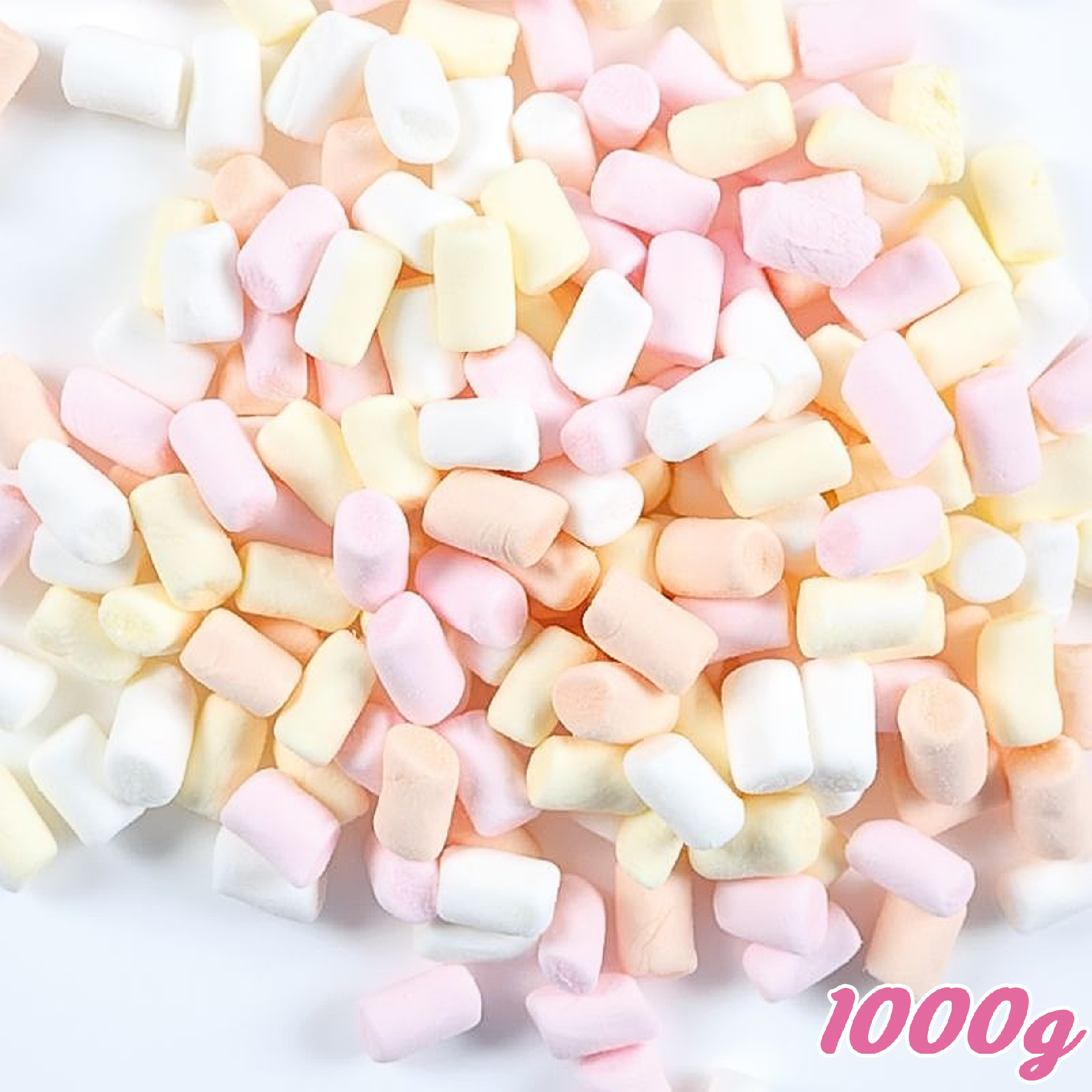 Mini marshmallow v pastelových barvách na zdobení dortů a dezertů, balení 1 kg