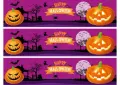 Noční halloweenský výjev s dvěma zářícími dýněmi, strašidelným domem, netopýry a čarodějnicí u měsíce, jedlý obrázek na dort