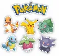 Sada postaviček Pokémonů s Pikachu a logem, jedlý obrázek na dort