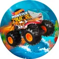Hot Wheels Monster Truck Tiger Shark a žralok v moři, jedlý obrázek na dort