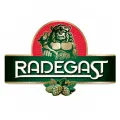 Pivní logo Radegast s chmelem a pohanským bohem, jedlý obrázek na dort