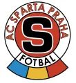 Klubový znak AC Sparta Praha fotbal s trikolórou, kulatý jedlý obrázek na dort
