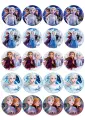 Elsa, Anna a Olaf z pohádky Ledové království 2, jedlý obrázek na dort na cupcakes
