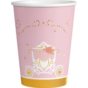 8 papírových kelímku, princezna na den, 250 ml - Amscan