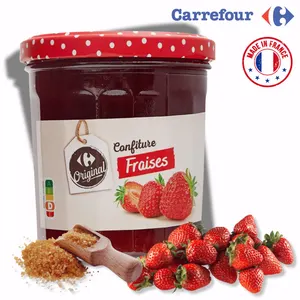 Džem Carrefour z jahod se třtinovým cukrem 370 g
