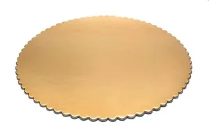 Podložka pod dort zlatá hrubá vlnka kruh 30 cm (1 ks) ♡
