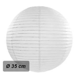 Lampion kulatý 35 cm bílý