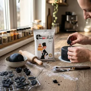 250g Potahovací dortová hmota SMARTFLEX, Černá - Vanilka