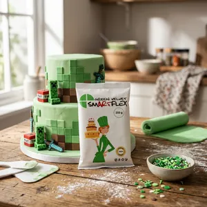 250g Potahovací dortová hmota SMARTFLEX, Zelená - Vanilka