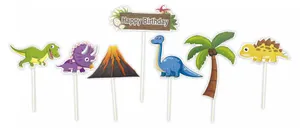 Alvarak zapichovací dekorace Happy Birthday s dinosaury ♡