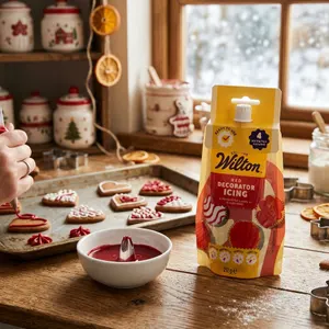Zdobící polevan na perník, Decorator Icing červený 212g