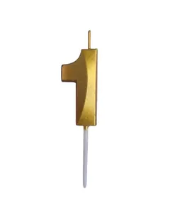 Svíčka s elegantním motivem číslo 1 zlatá