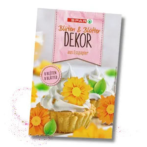 Květy - vyřezaná dekorace z jedlého papíru 8 ks