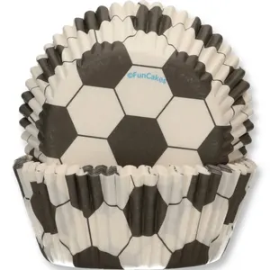 Papírové košíčky fotbal 48 ks 5 x 3,2 cm FunCakes