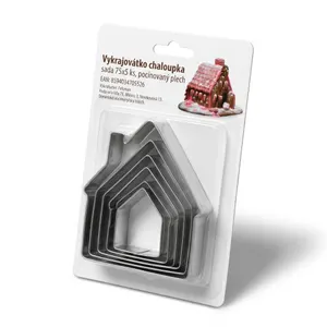 Vykrajovátko chaloupka sada 75x5 ks, pocínovaný plech