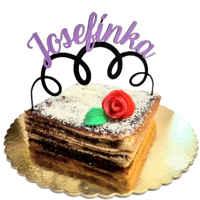 3D zápich Dortová jmenovka oblouček DUO – multicolor – 3D zápich z vlastní výroby