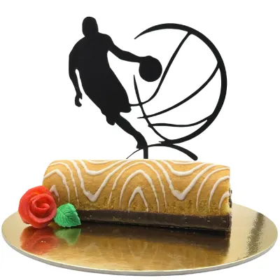 Dortová dekorace - zápich BASKETBAL – 3D zápich z vlastní výroby