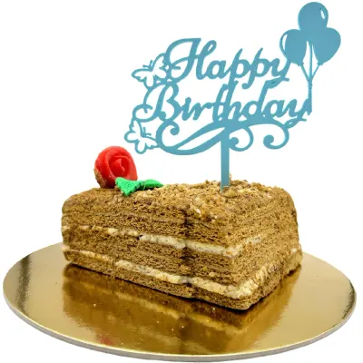 Dortová dekorace Happy Birthday - BALONKY – 3D zápich z vlastní výroby