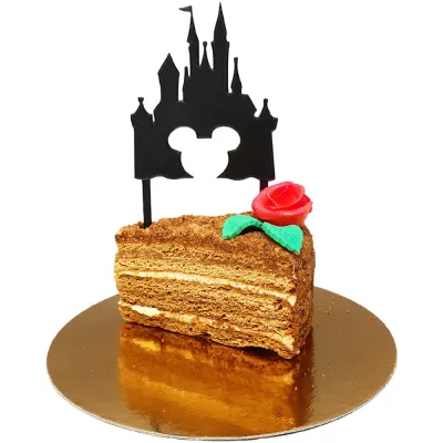 Dortová dekorace - zápich MICKEY ZÁMEK - DISNEY – 3D zápich z vlastní výroby