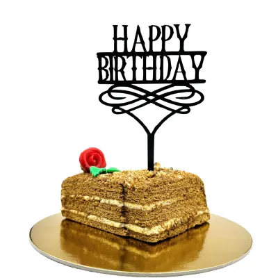 Happy Birthday ve stylu WEDNESDAY zápich do dortu – 3D zápich z vlastní výroby