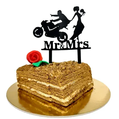 3D zápich na dort MR & MRS s motorkou – 3D zápich z vlastní výroby