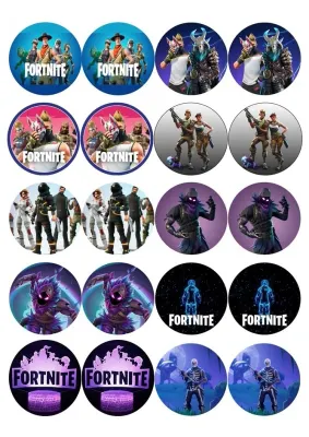 Fortnite Cupcakes – jedlá kolečka na cupcakes