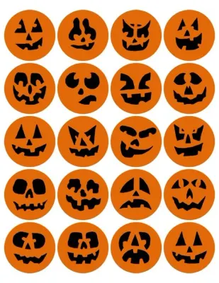 Halloween dýně – jedlá kolečka na cupcakes