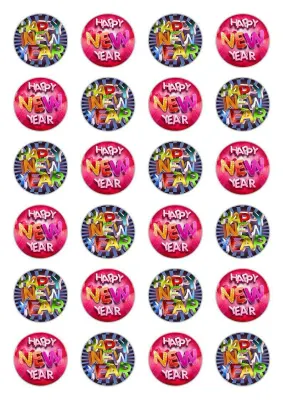 Happy New Year – jedlá kolečka na cupcakes