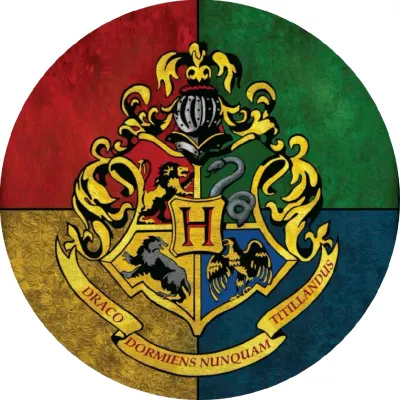 Harry Potter – Bradavický znak se stuhou – jedlý papír na dort