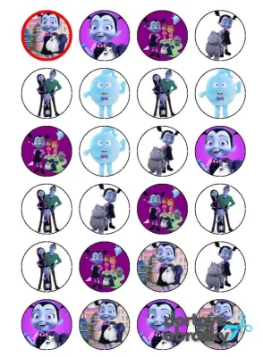 Vampirina – jedlá kolečka na cupcakes