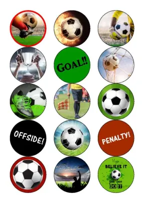Fotbal Cupcakes – jedlá kolečka na cupcakes