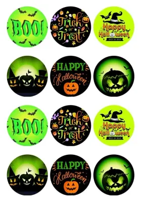 Halloween potion green – jedlá kolečka na cupcakes