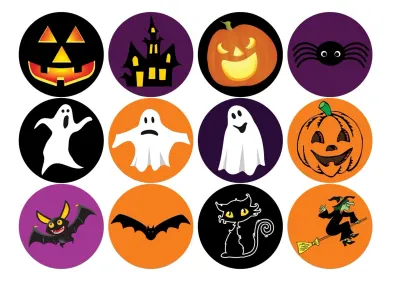 Halloween mix – jedlá kolečka na cupcakes