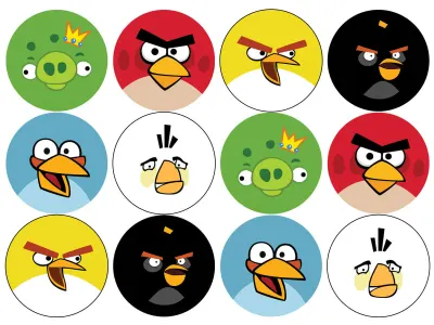 Angry Birds – jedlá kolečka na cupcakes