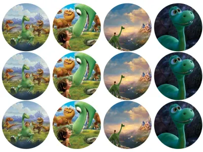 Hodný dinosaurus cupcakes – jedlá kolečka na cupcakes