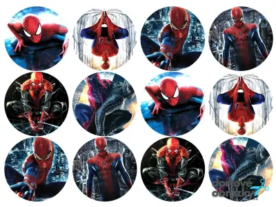 Spiderman – jedlá kolečka na cupcakes