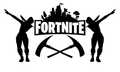 Fortnite – siluety postav a zkřížené krumpáče – obdélníkový jedlý papír na dort