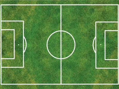 Fotbalové hřiště – tmavé – obdélníkový jedlý papír na dort