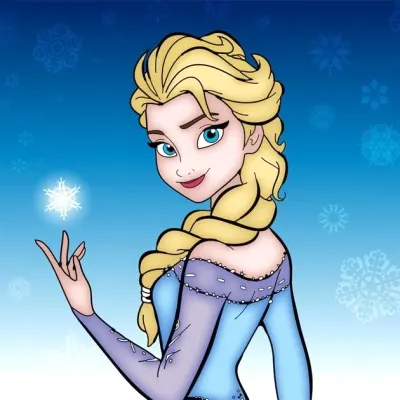 Frozen – Elsa s kouzelnou vločkou na dlani – obdélníkový jedlý papír na dort