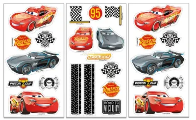Cars – Blesk McQueen, Jackson Hrom a pohár – obdélníkový jedlý papír na dort