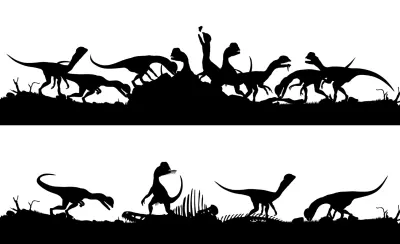 Dinosauři – Pravěk – obdélníkový jedlý papír na dort