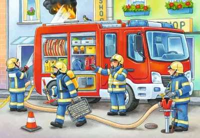 Hasiči – obdélníkový jedlý papír na dort