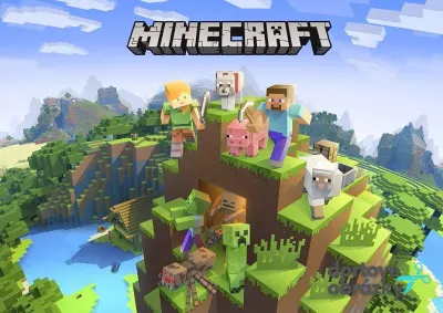 Minecraft – Steve, Alex a zvířata v krajině – obdélníkový jedlý papír na dort