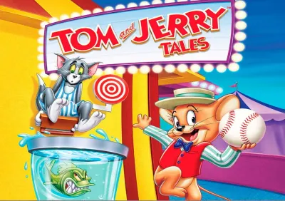 Tom a Jerry – pouť a házení míčkem – obdélníkový jedlý papír na dort