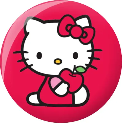 Hello Kitty – s červeným jablíčkem – jedlý papír na dort