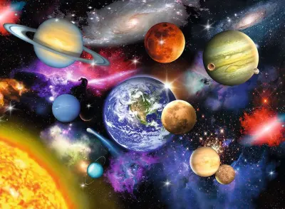 Vesmír – galaxie – obdélníkový jedlý papír na dort