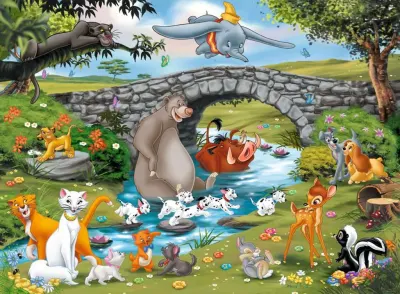 Disney zvířátka – obdélníkový jedlý papír na dort