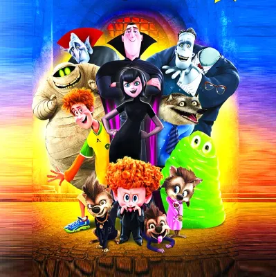 Hotel Transylvania – parta u hradu na žluté – jedlý papír na dort