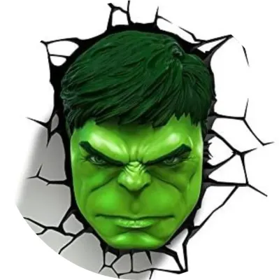 Hulk – rozzuřená tvář prorážející zeď – jedlý papír na dort