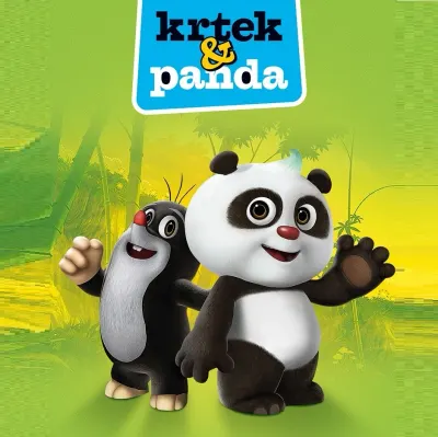Krteček a panda – V bambusovém háji – jedlý papír na dort